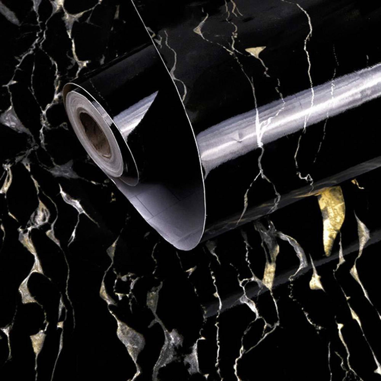 4tens 200 cm Marble Wallpaper for Kitchen Countertop Cabinet Shelf Door Wall Sticker Self Adhesive Sticker