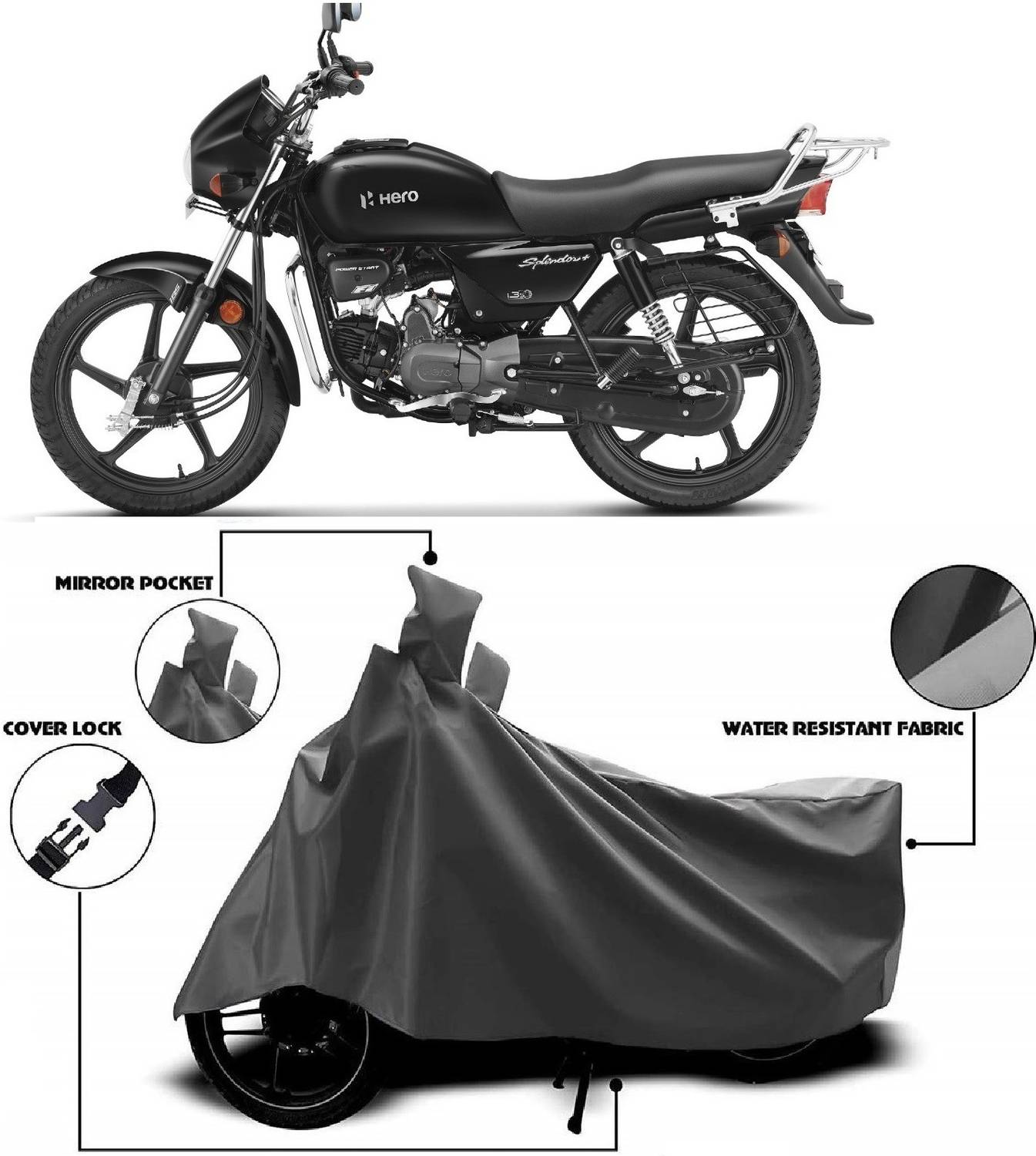 ANTOFY Two Wheeler Cover for Hero