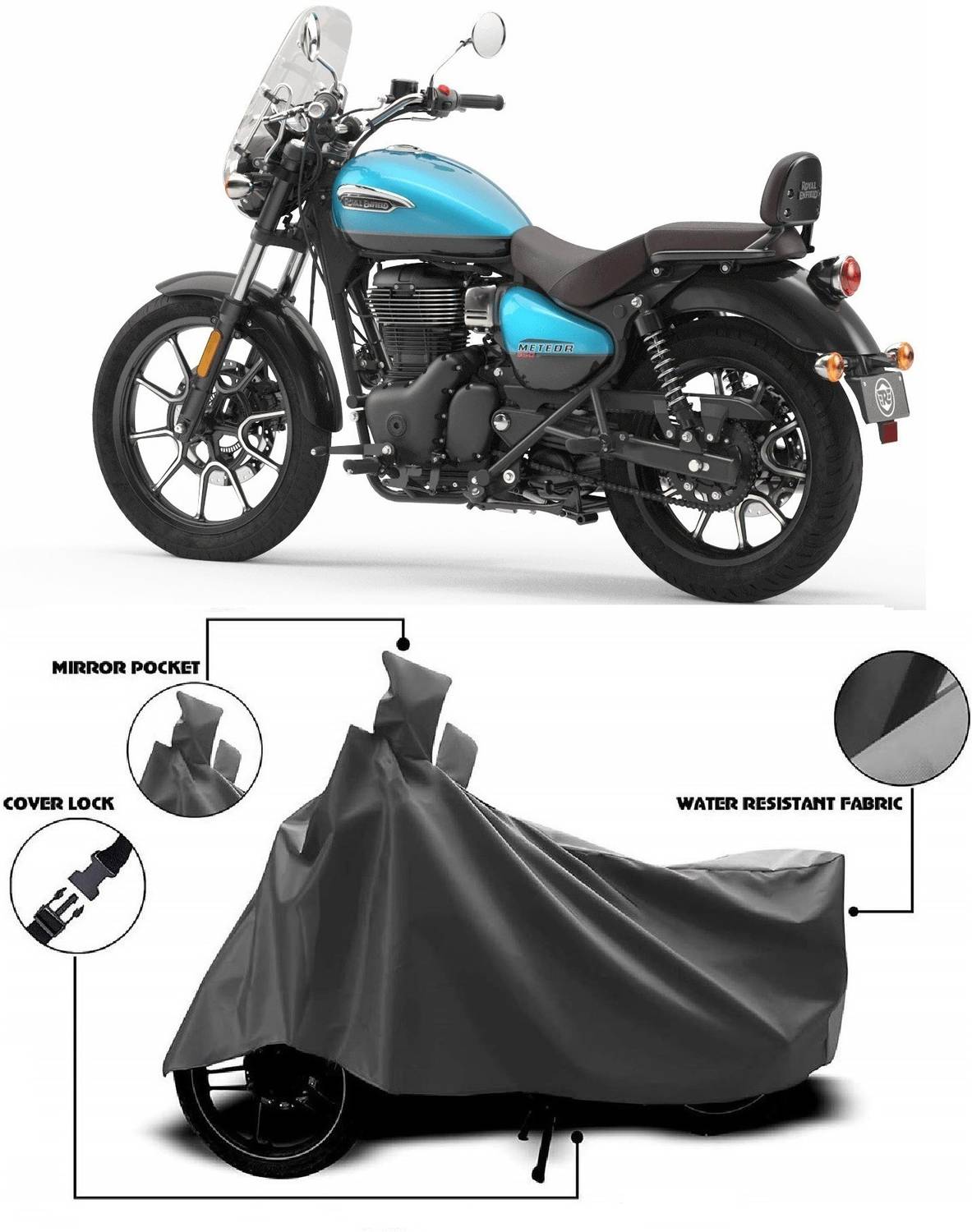 ANTOFY Two Wheeler Cover for Royal Enfield