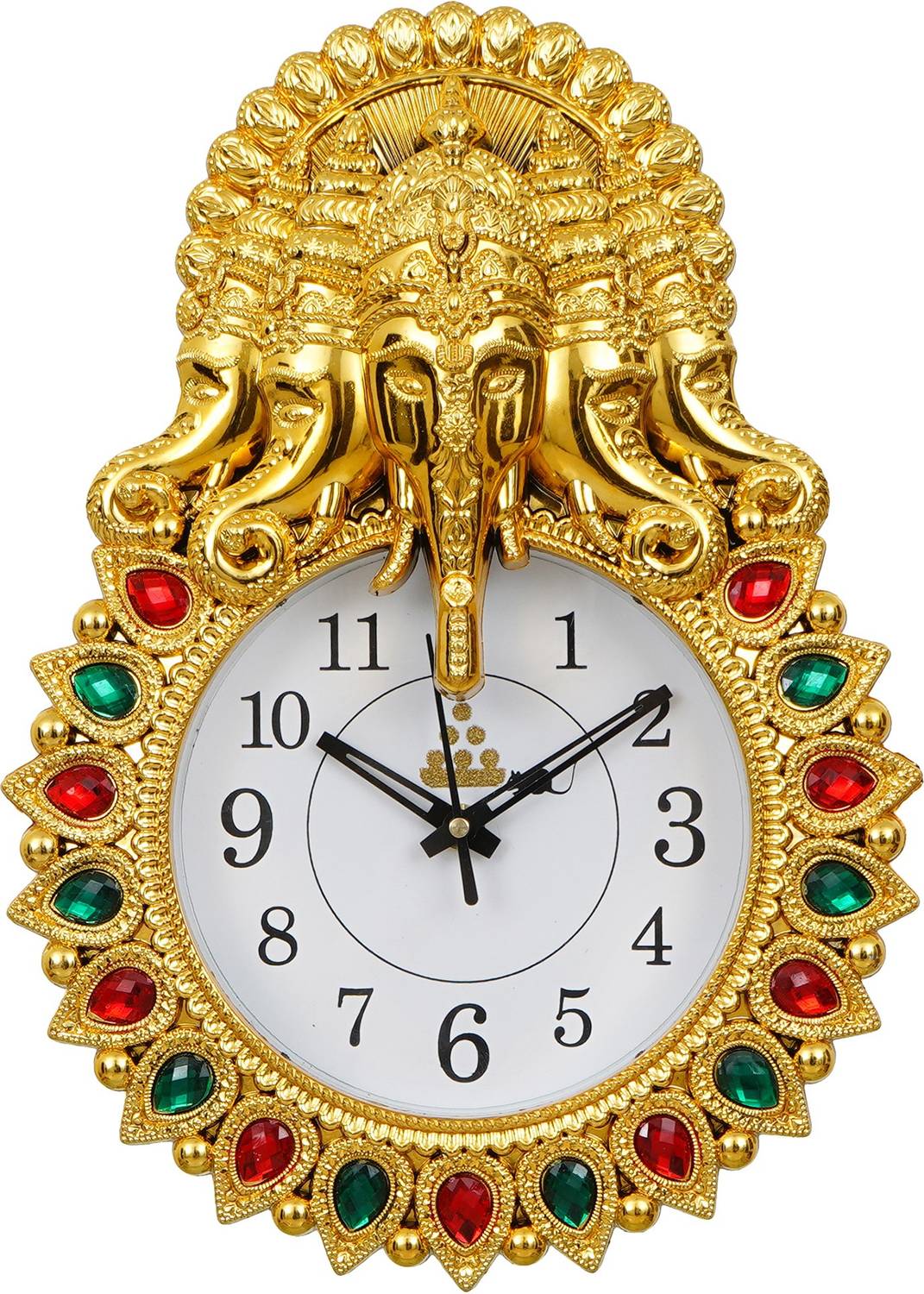 APS Art Plus Store Analog 33 cm X 23 cm Wall Clock (Gold, With Gl