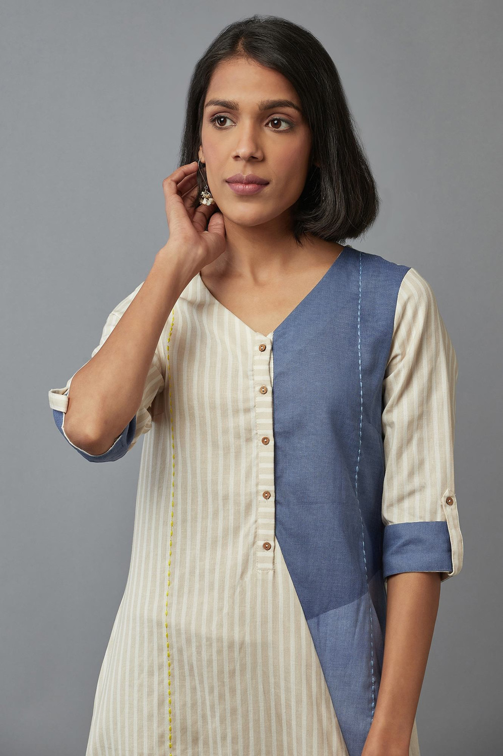 Image of W Women Striped A-line Kurta