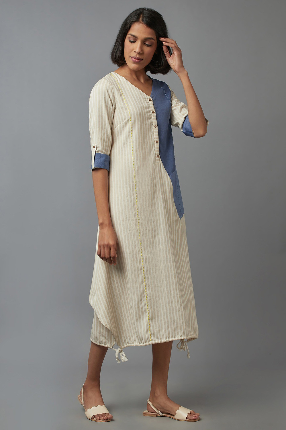 Image of W Women Striped A-line Kurta