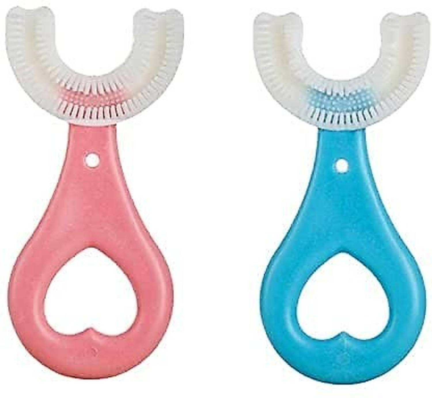 BRIGHTLIGHT U-Shaped Toothbrush for Kid Silicone Mouth Cleaning Brush for 2-6 Years Old kid Extra Soft Toothbrush