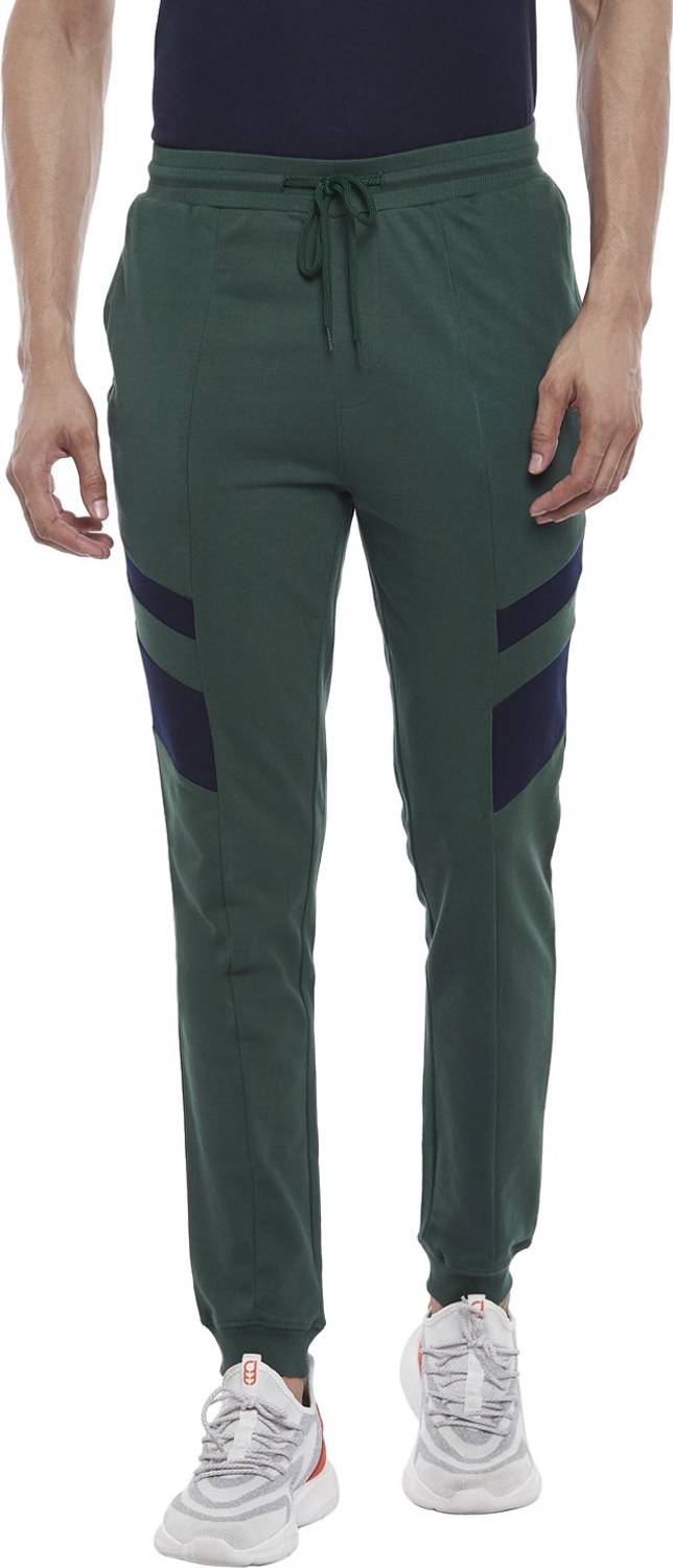 Ajile By Pantaloons Solid Men Green Track Pants