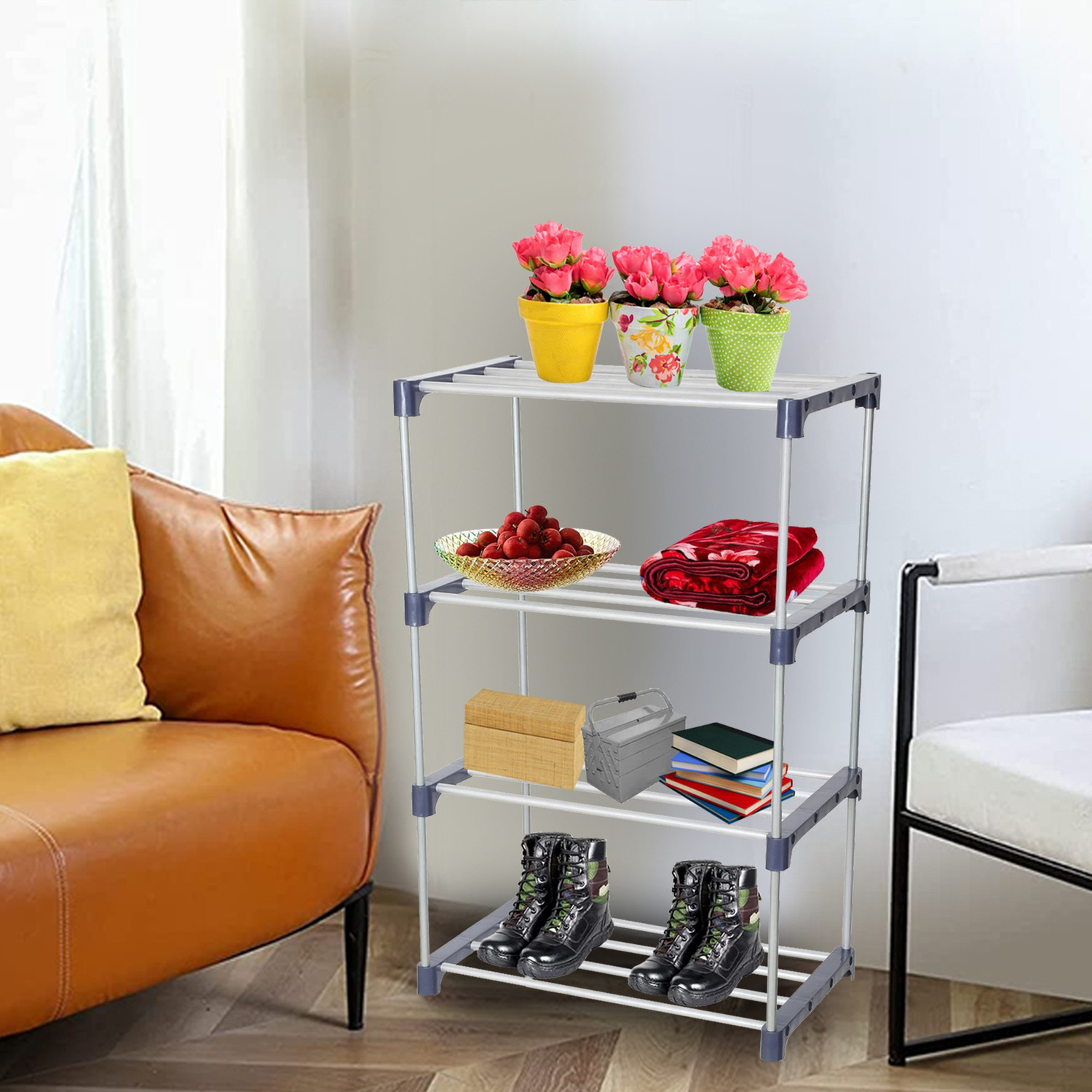 Image of Flipkart Perfect Homes Studio Metal Shoe Stand