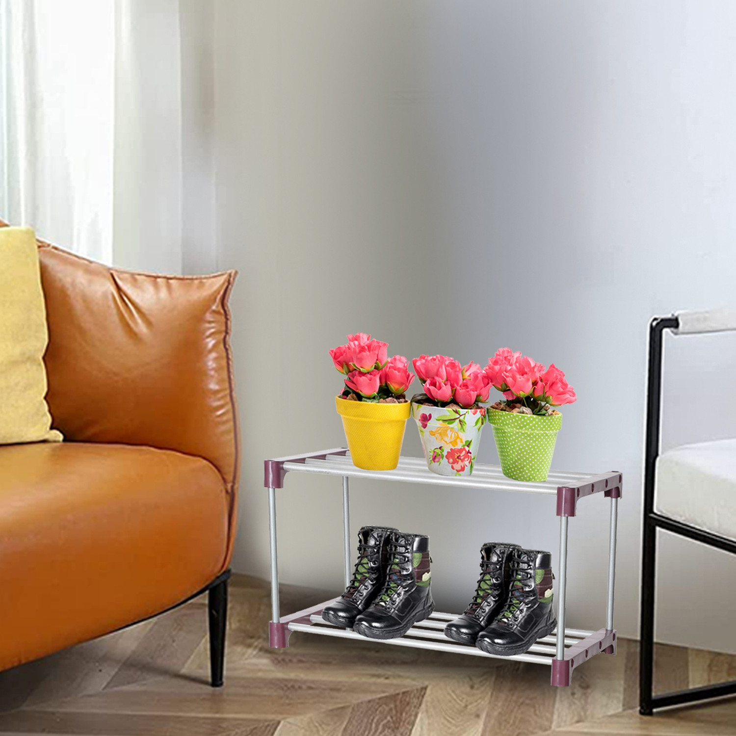 Image of Flipkart Perfect Homes Studio Metal Shoe Stand
