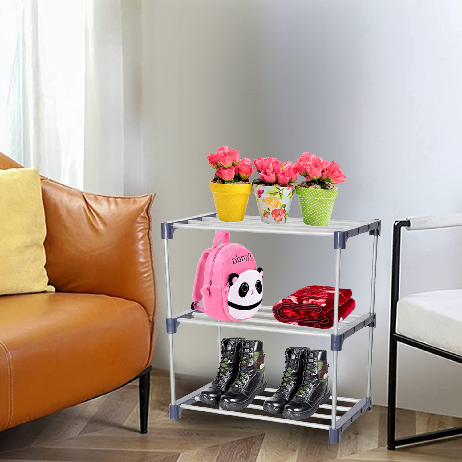 Image of Flipkart Perfect Homes Studio Metal Shoe Stand