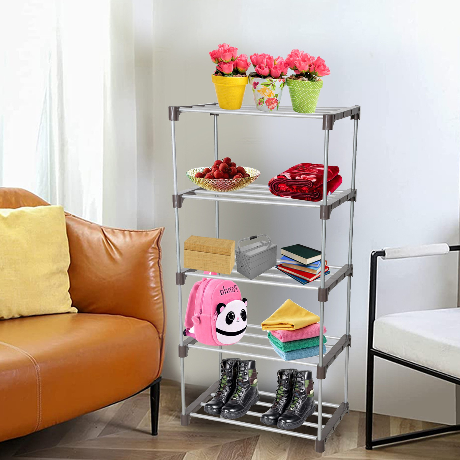 Image of Flipkart Perfect Homes Studio Metal Shoe Stand