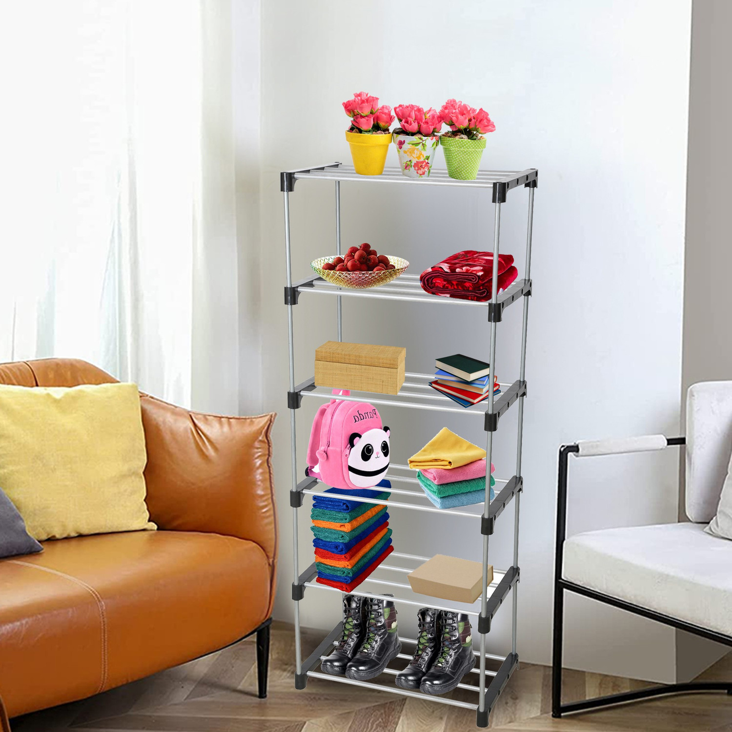 Image of Flipkart Perfect Homes Studio Metal Shoe Stand