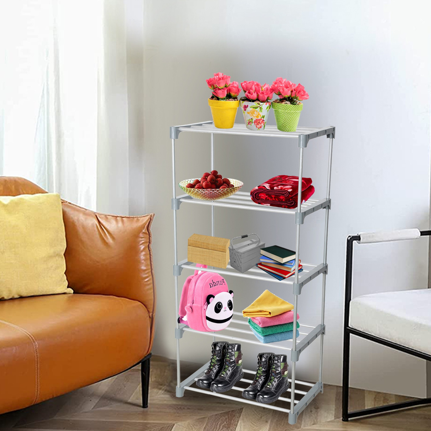 Image of Flipkart Perfect Homes Studio Metal Shoe Stand