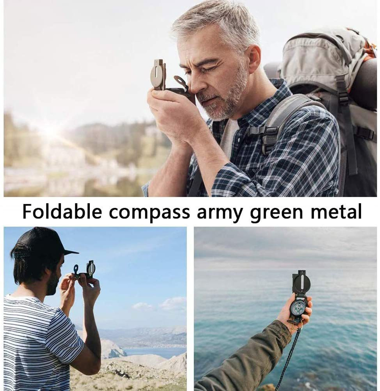 Image of JMALL Professional Multi function Army Metal Sighting High Accuracy Waterproof Compass
