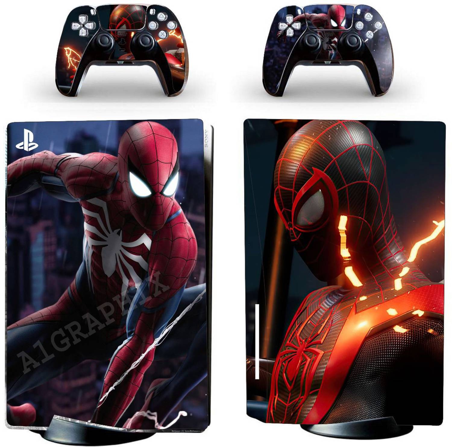 A1GRAPHIX PS5 Skin with 2 Wireless Gaming Accessory Kit