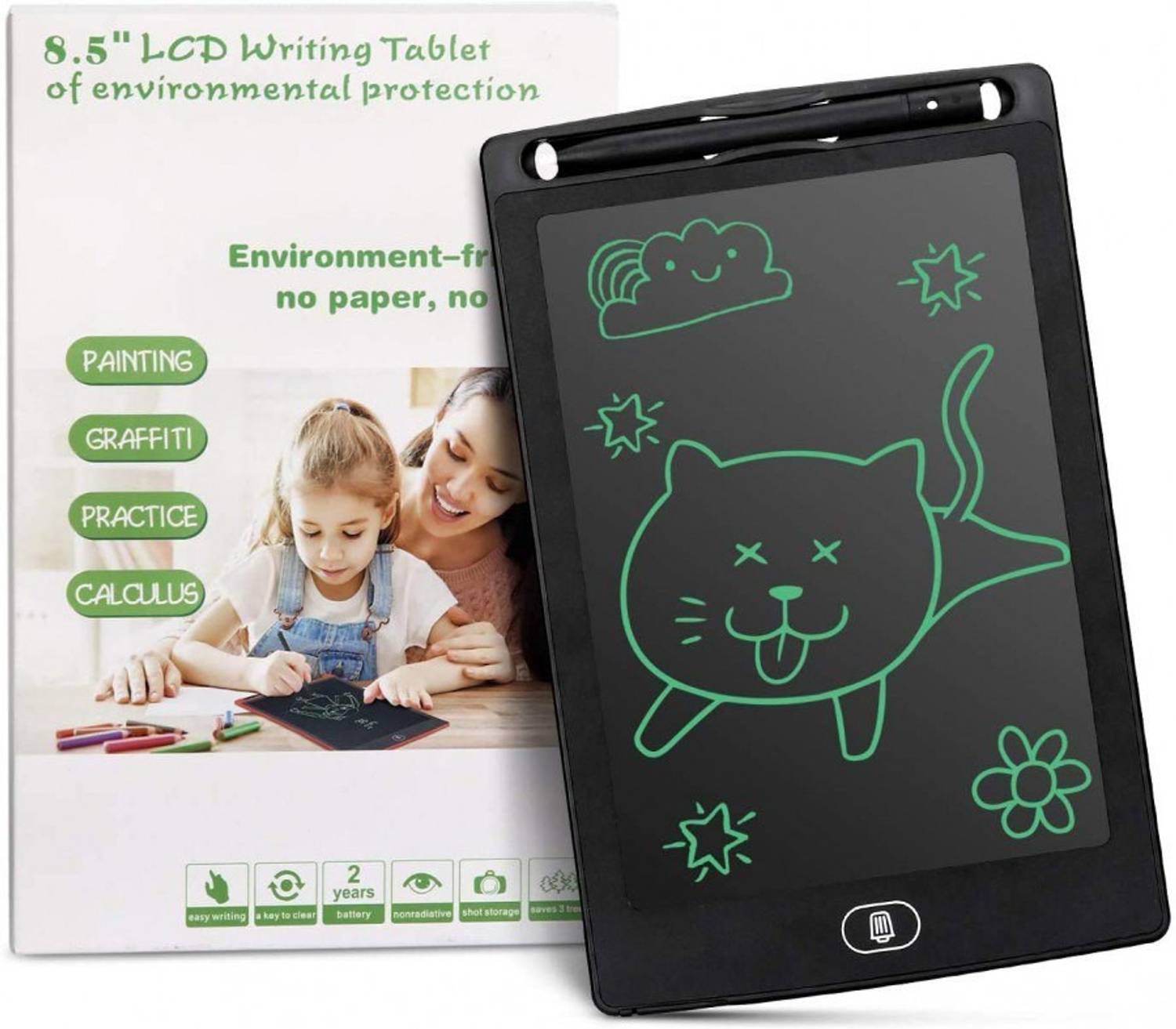 luckir Digital writing pad for kids , LCD writing board 5.5 x 8.5 inch , graphic tablet Combo Set