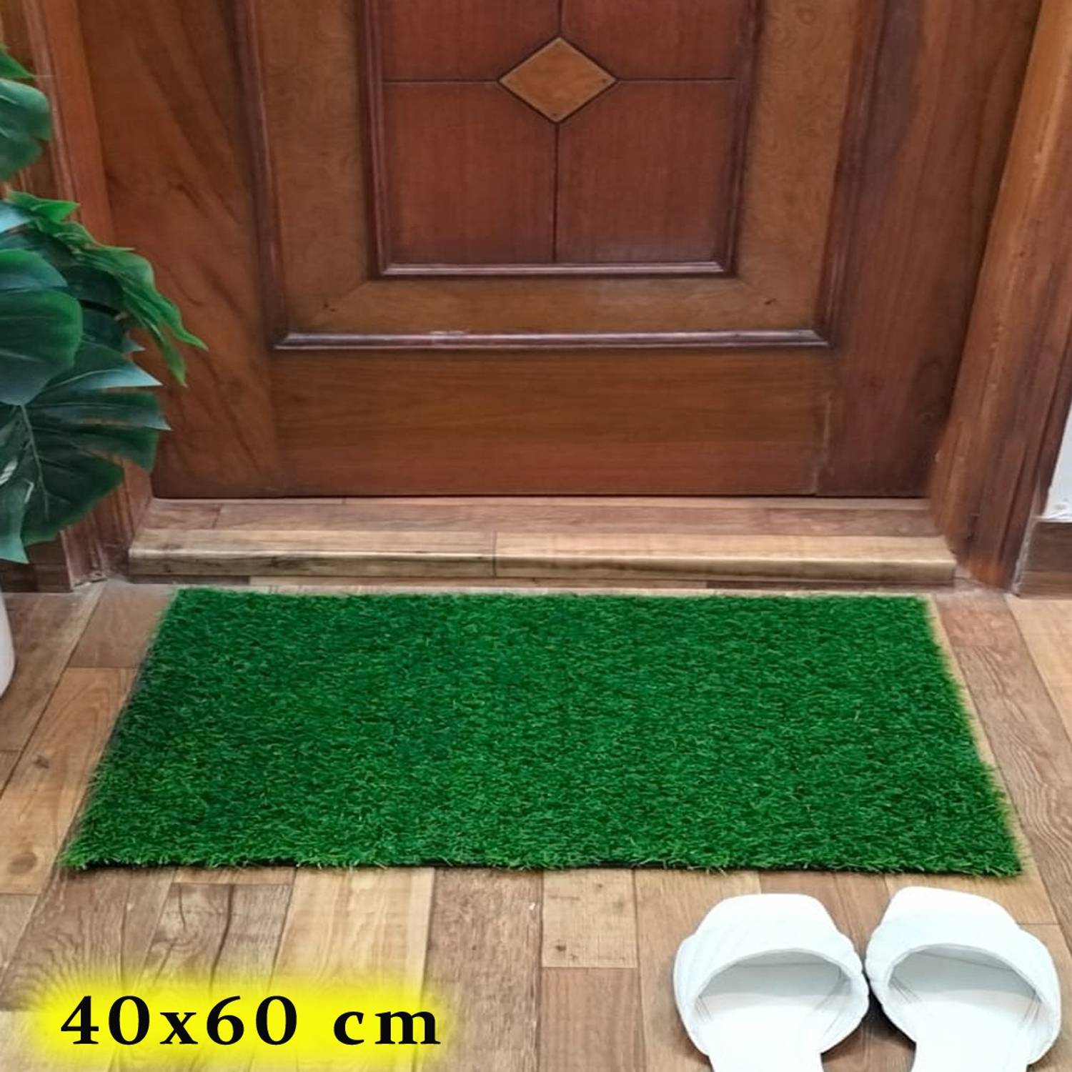 Abhsant Artificial Grass, PP (Polypropylene), PVC (Polyvinyl Chloride) Door Mat
