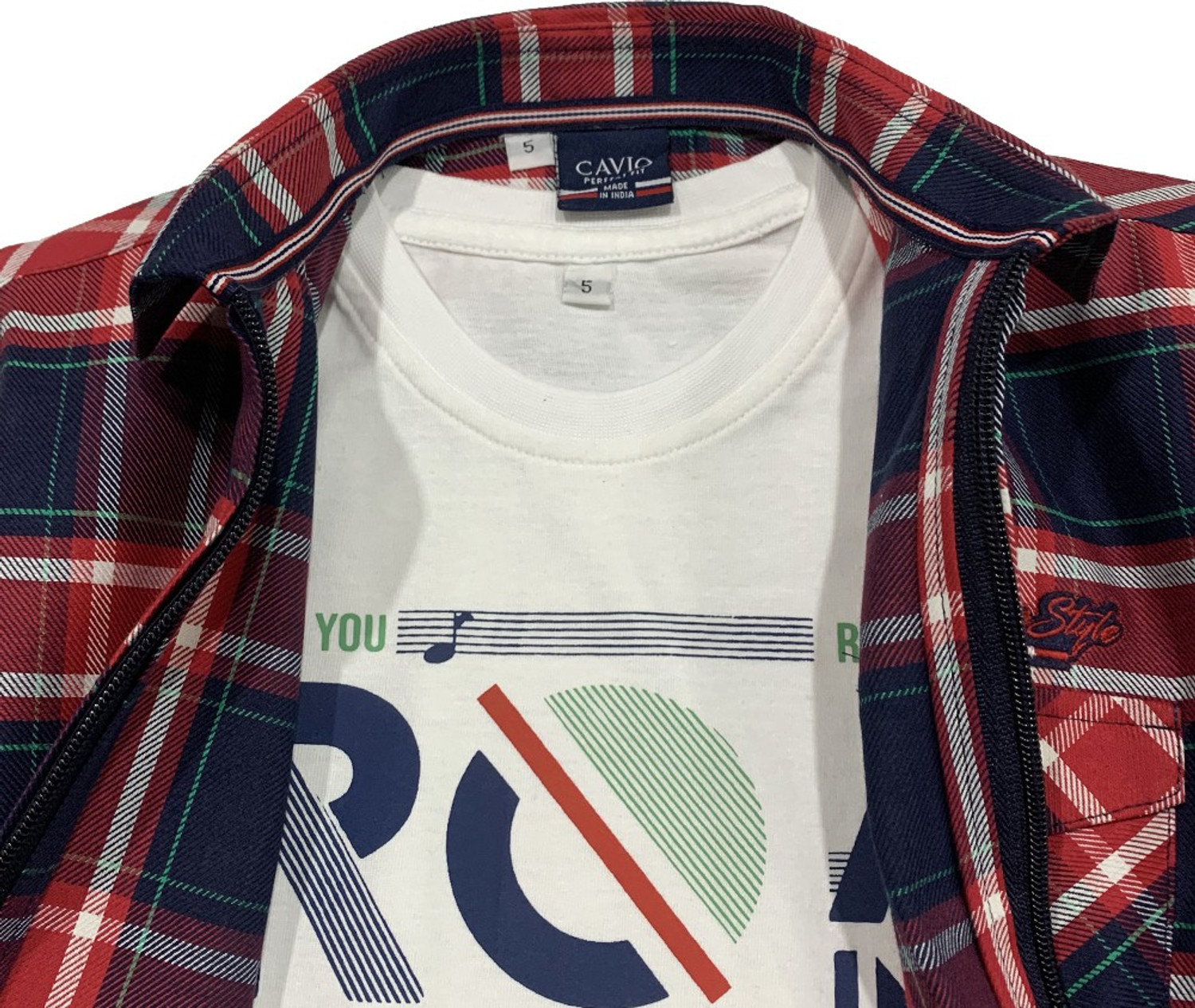 Image of CAVIO Boys Checkered Casual Red Shirt