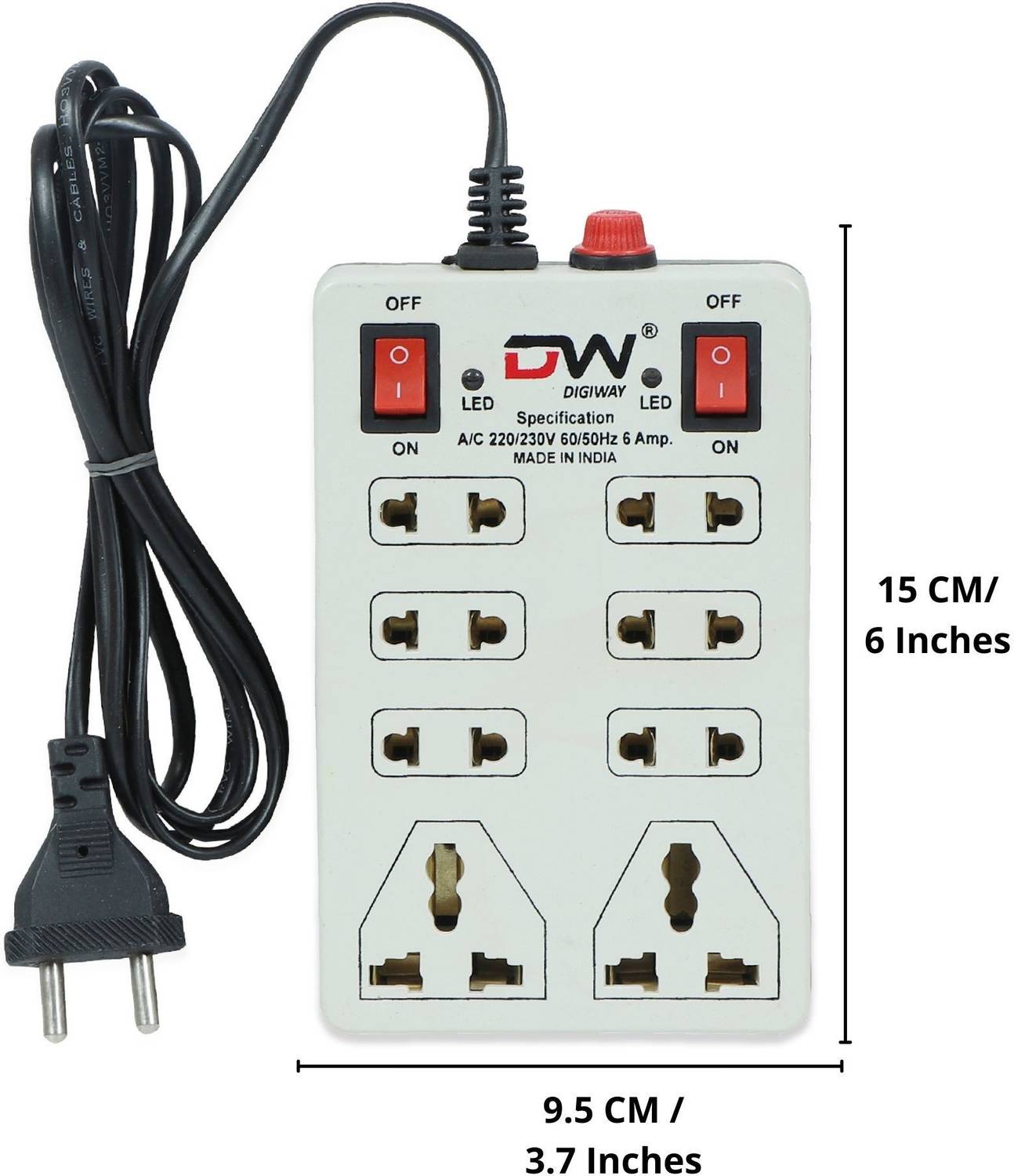 AWICLA MINI STRIP 1+8 62 A Five Pin Socket Price in India - Buy