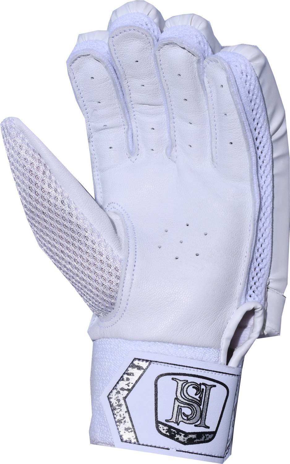 H S Sports Hilite White Men's Batting Gloves (RH) - Image 3