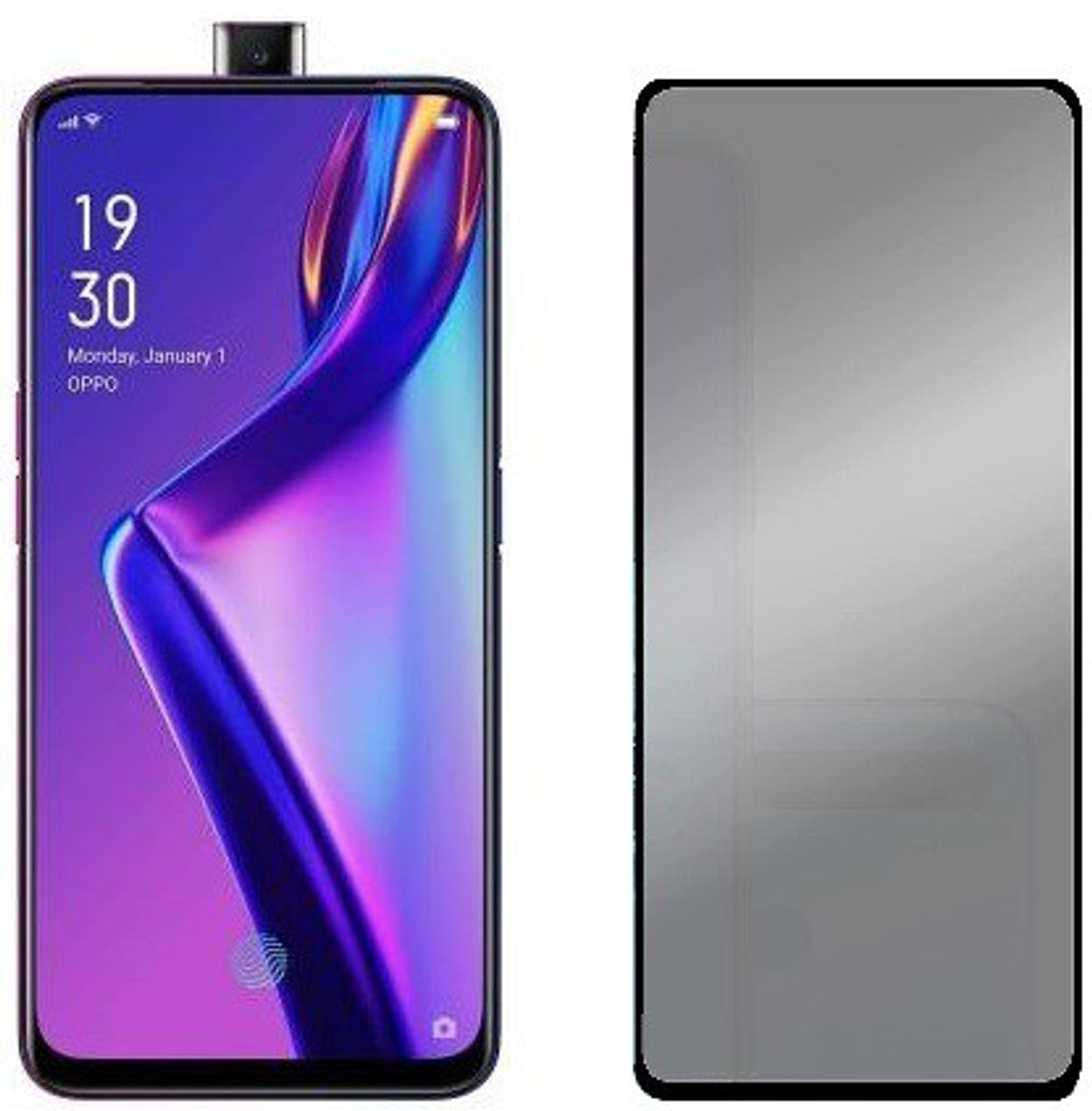 Bigben Force Glass - Proteggi Schermo In Vetro Temperato Per Oppo Reno 2Z - 9H, Anti-impronte, HD - 2
