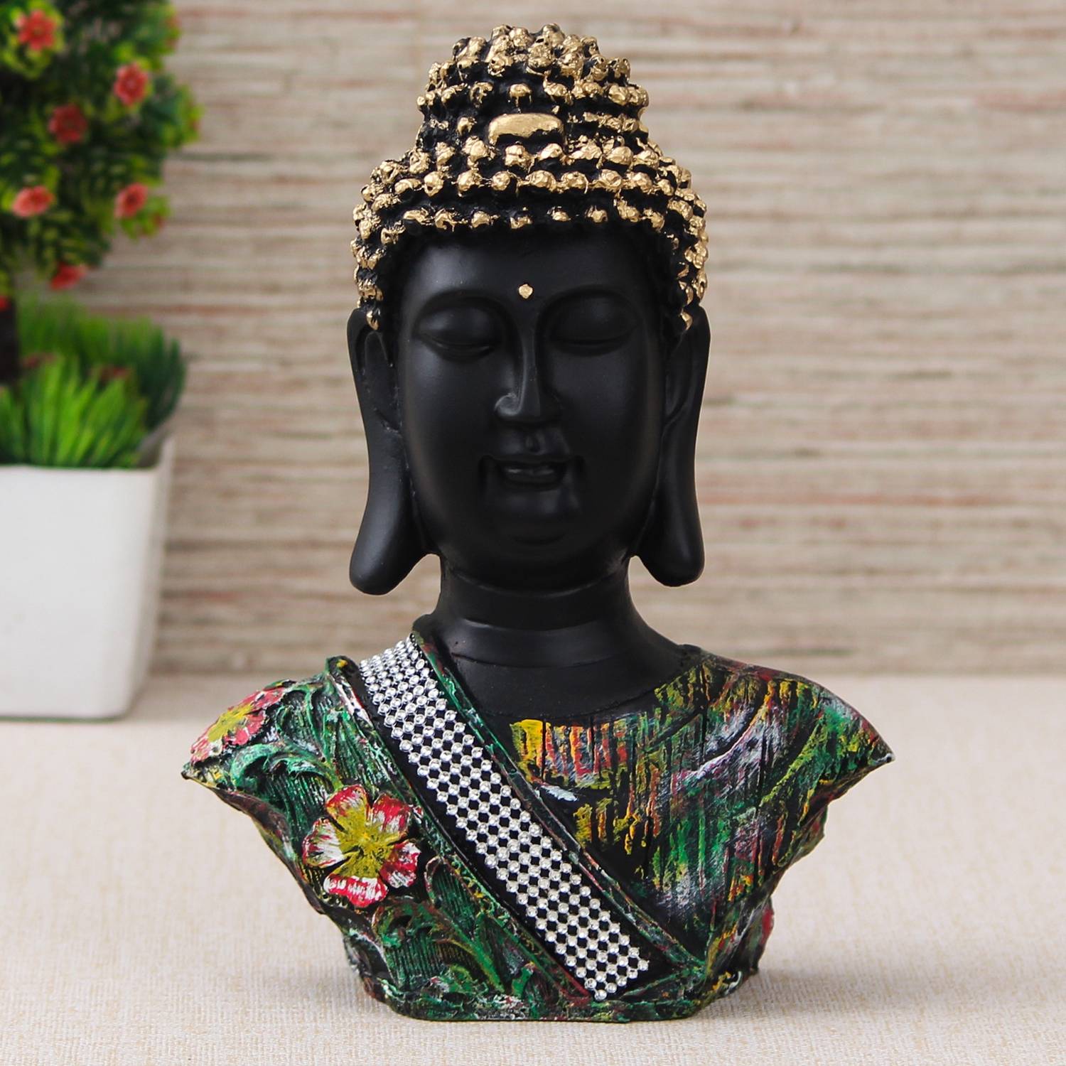 ArtofDot Buddha statue for home decor Decorative Showpiece - 21 cm