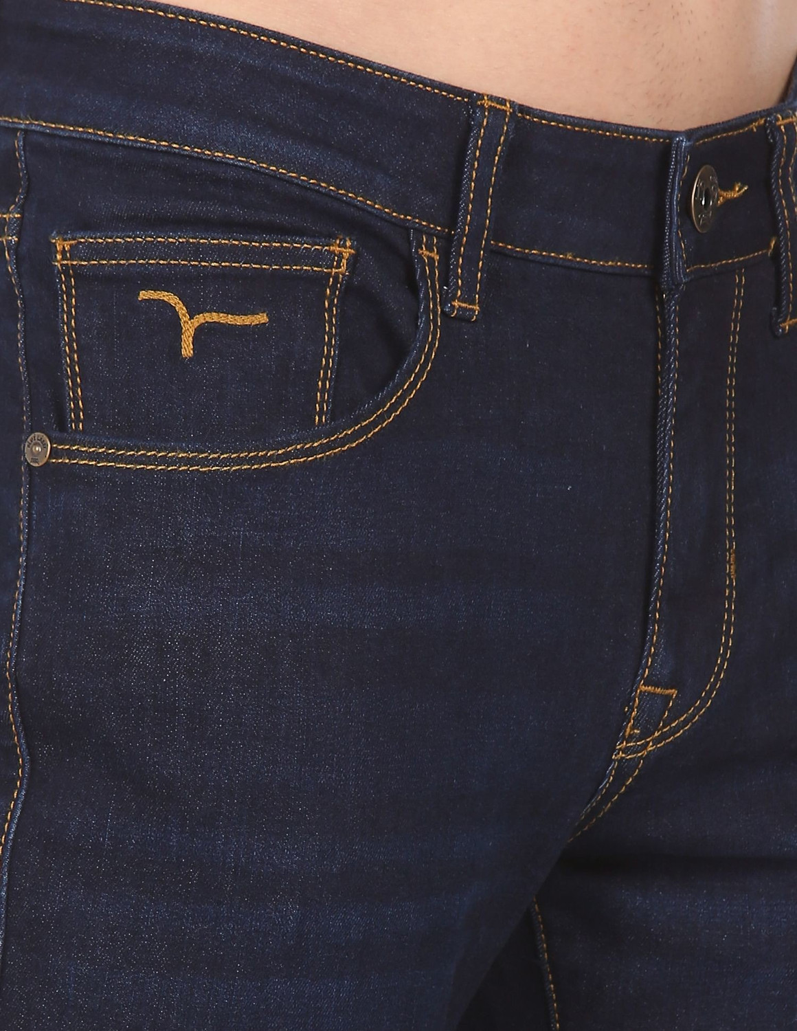 Image of FLYING MACHINE Slim Men Blue Jeans