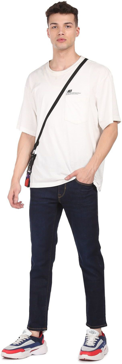 Image of FLYING MACHINE Skinny Men Blue Jeans