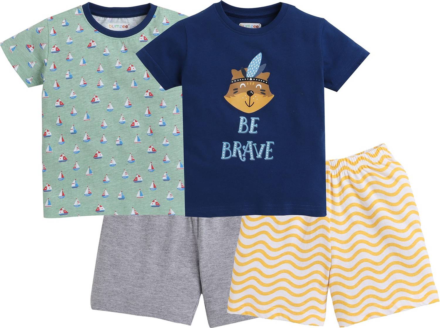 BUMZEE Boys Casual T-shirt Shorts