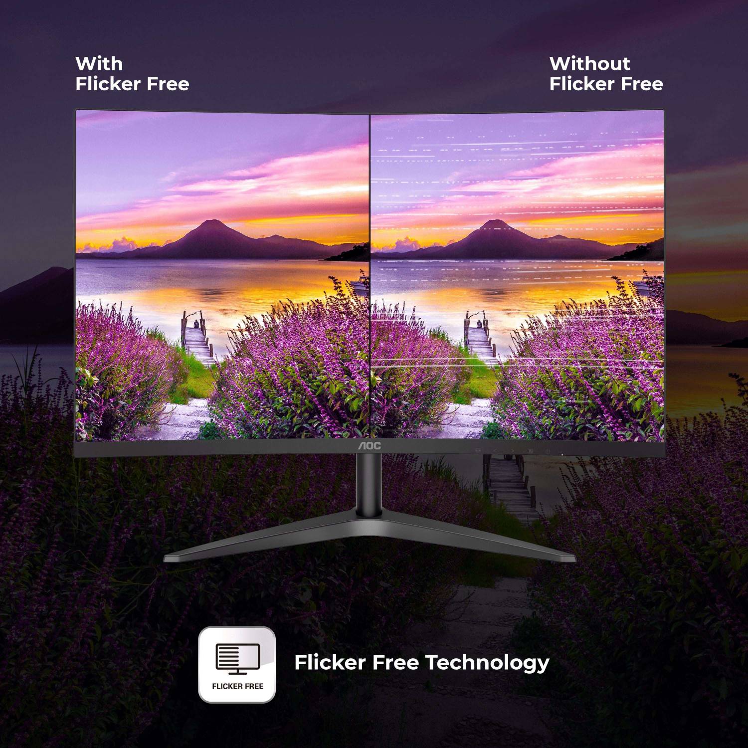 AOC 59.94 cm (24 inch) Curved Full HD VA Panel Monitor (C24B1H
