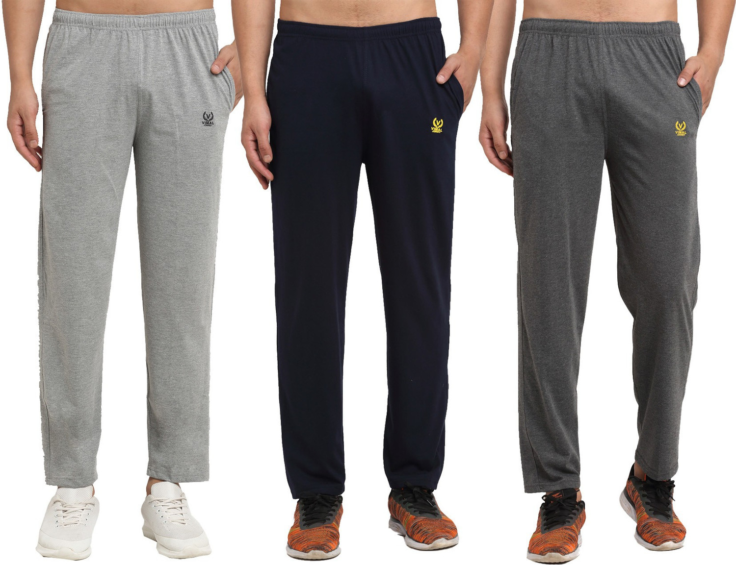 Image of MACK JONNEY Self Design Men Multicolor Track Pants