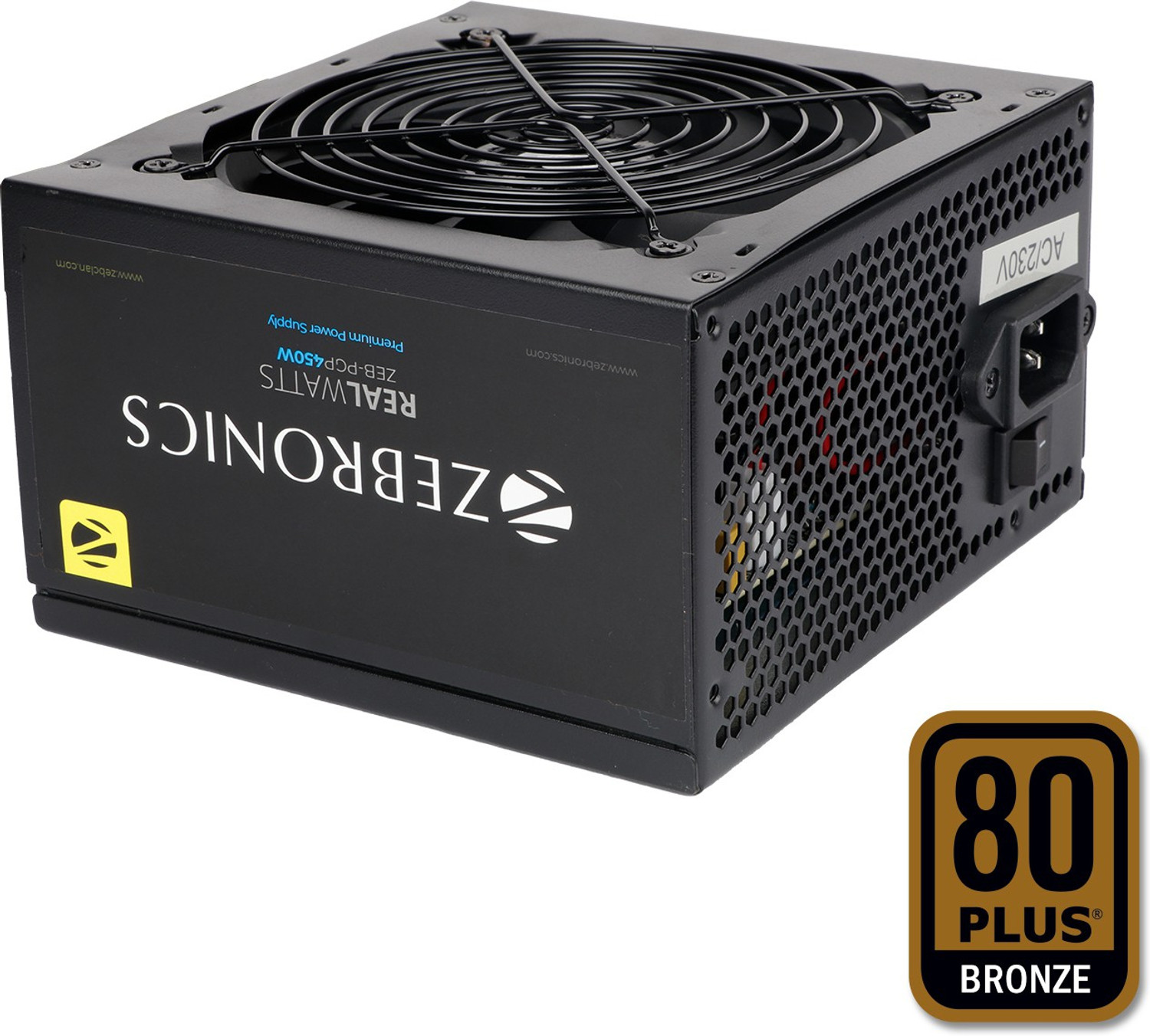 Image of ZEBRONICS ZEB-PGP450W (80 Plus) 450 Watts Gaming PSU with 4 SATA Cables