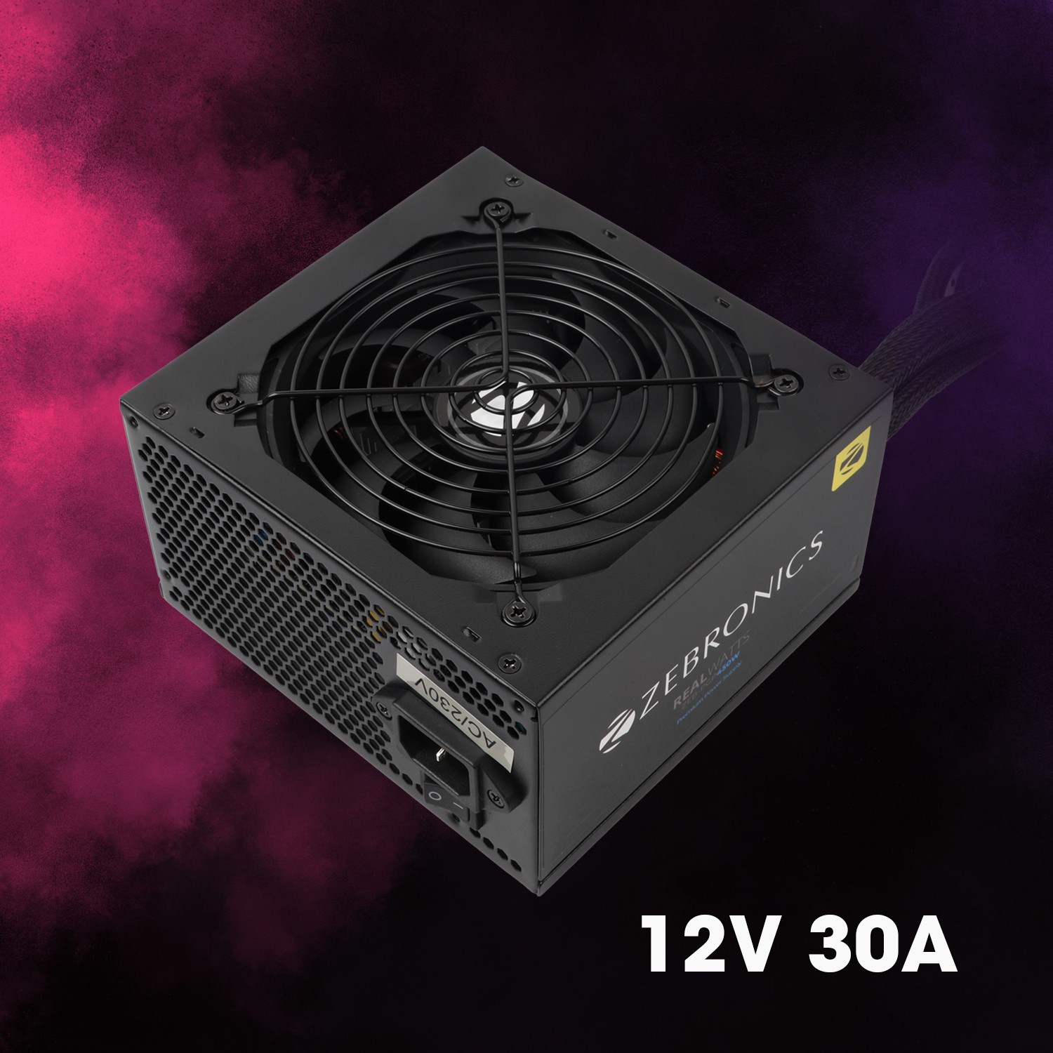 Image of ZEBRONICS ZEB-PGP450W (80 Plus) 450 Watts Gaming PSU with 4 SATA Cables