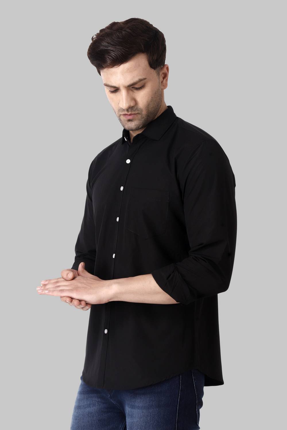 Voroxy Men Black Casual Shirt - Image 4