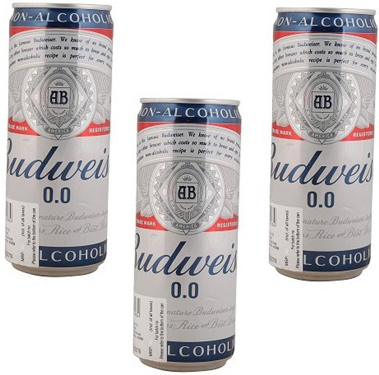 Budweiser Non Alcoholic Beer 330ml(Pack of 3)Imported Sports Drink