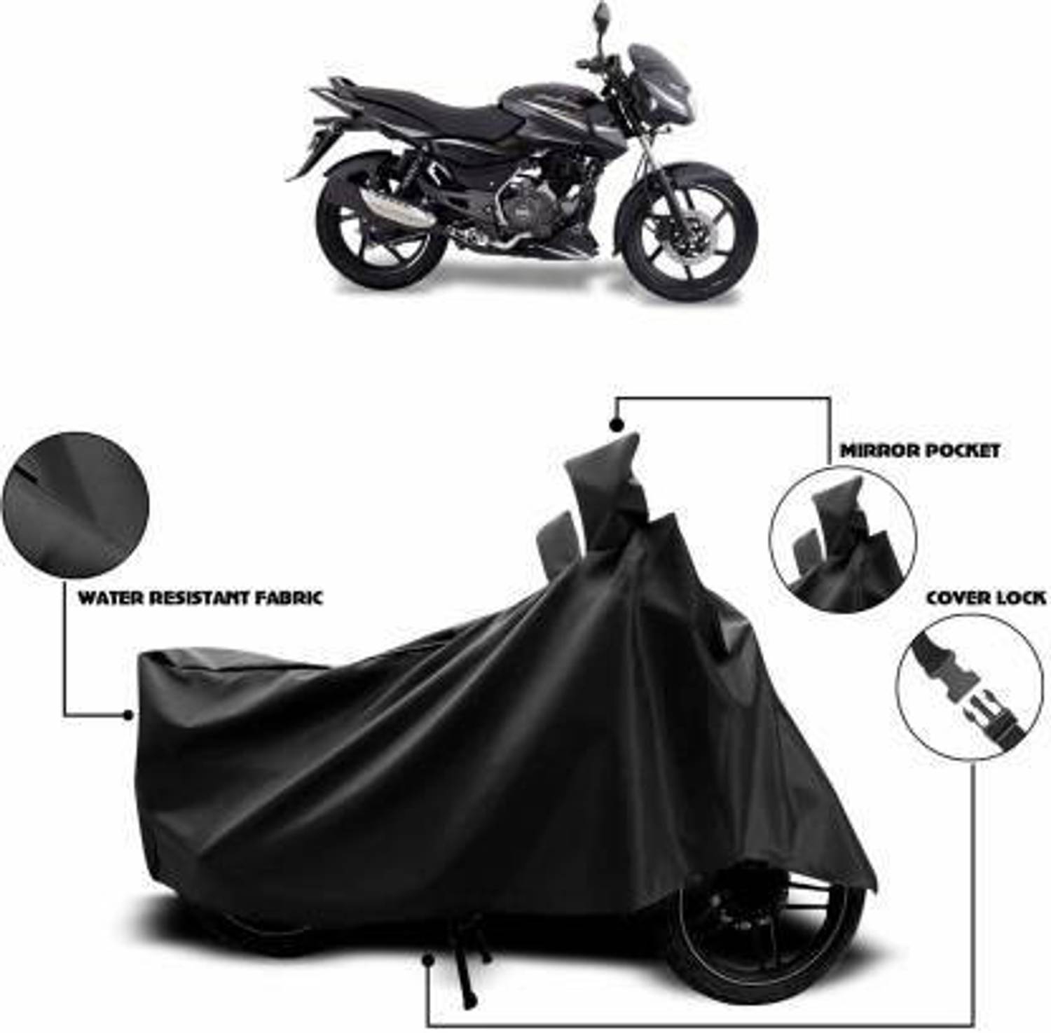 apnastore Waterproof Two Wheeler Cover for UM, Honda, TVS, Yamaha, Hero Electric, Universal For Bike