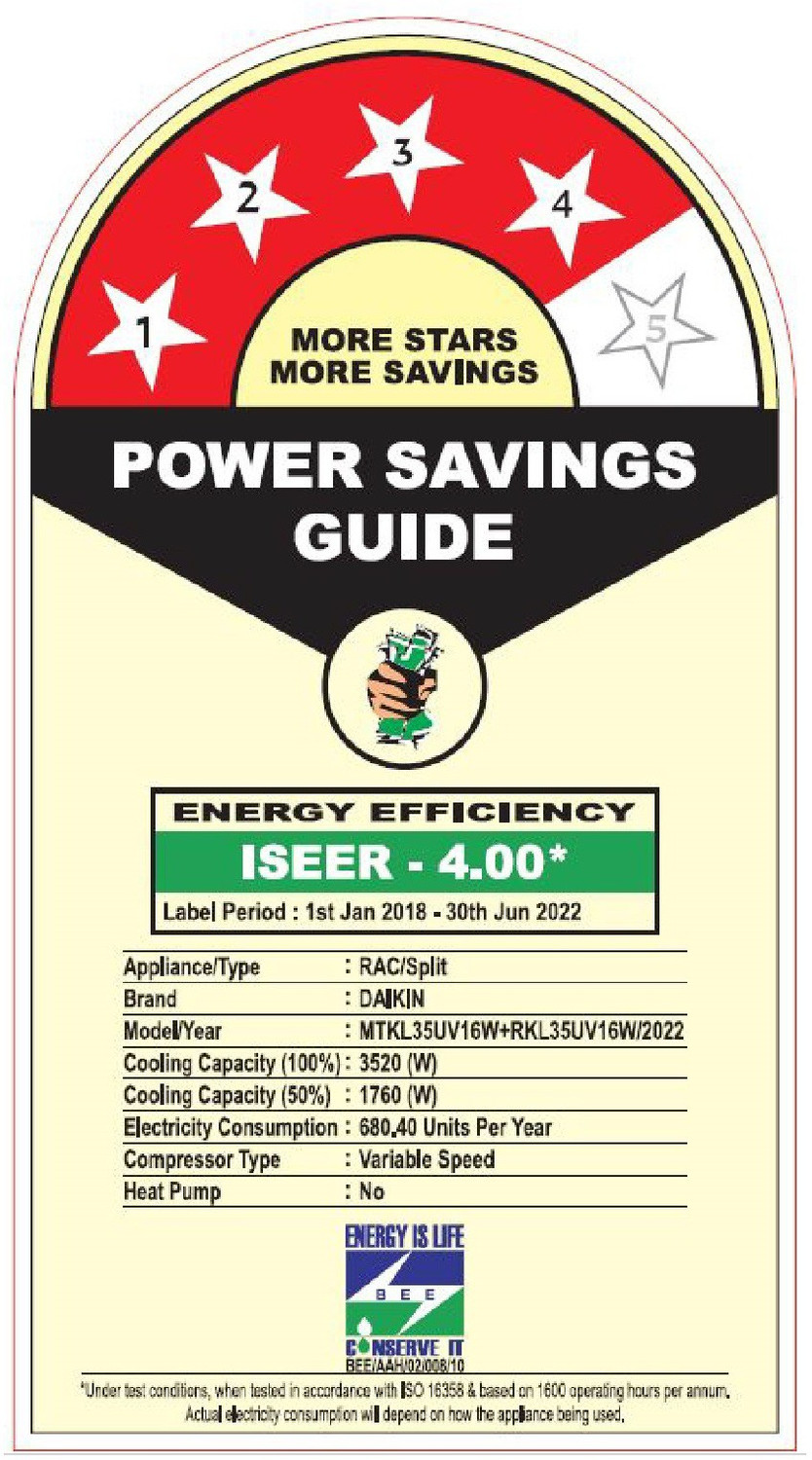Image of Daikin 2022 Model 1 Ton 4 Star Split Inverter AC