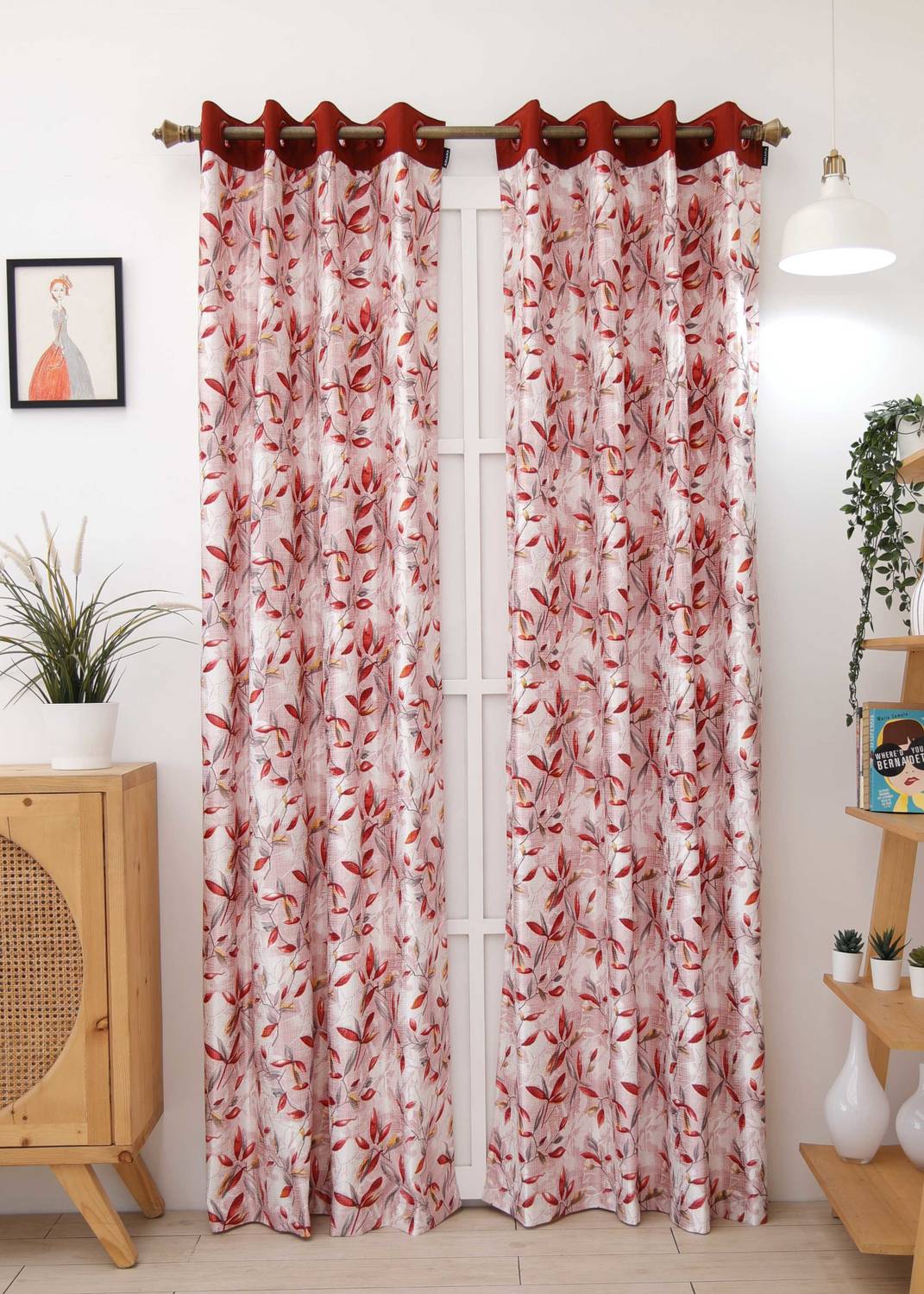 Ariana 218 cm (7 ft) Door Polyester Semi Transparent Curtain Single Curtain