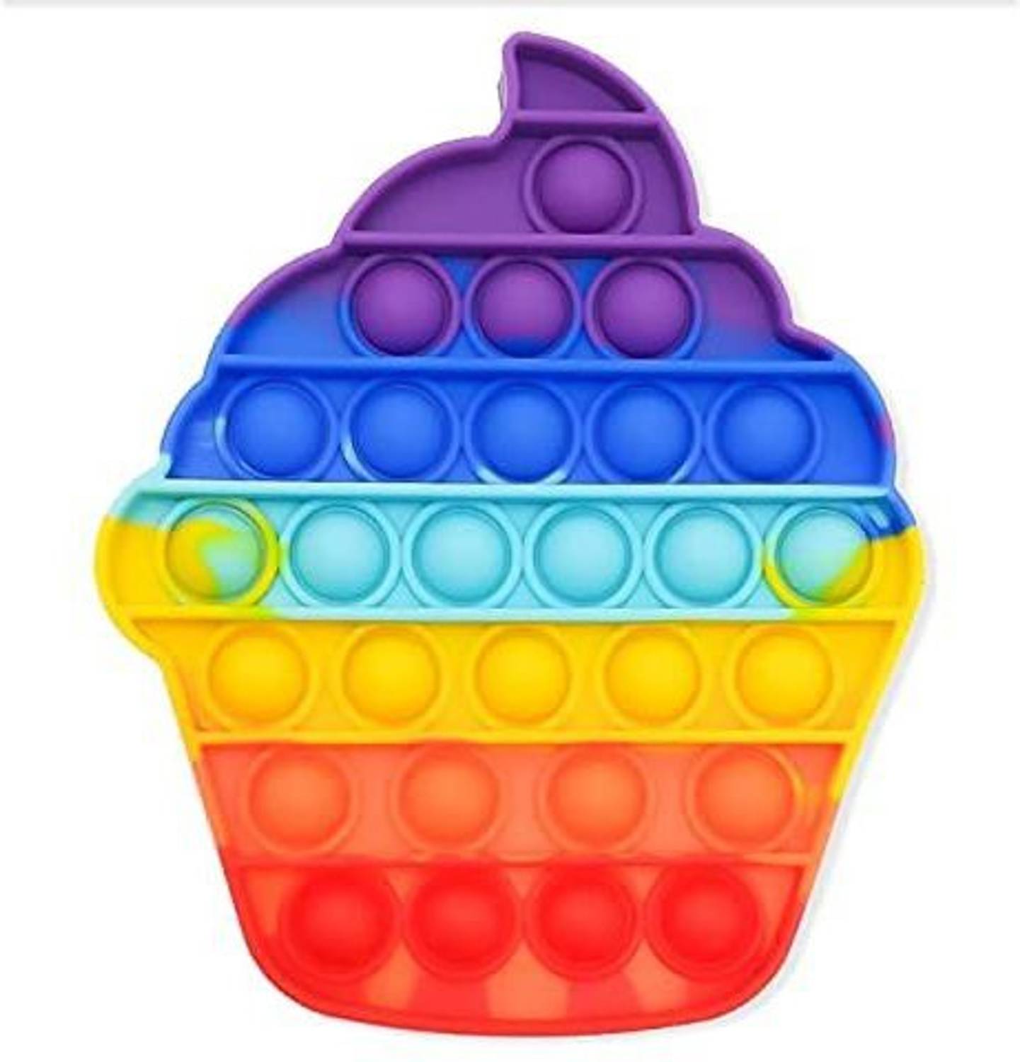 adbeni Bubble Toy, Autism Special Needs Silicone Stress Relief Toy, (Cup Cake) , 1 pc toy Gag Toy