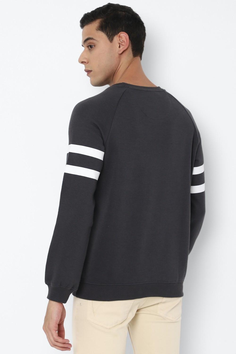 Image of Allen Solly Full Sleeve Solid Men Sweatshirt