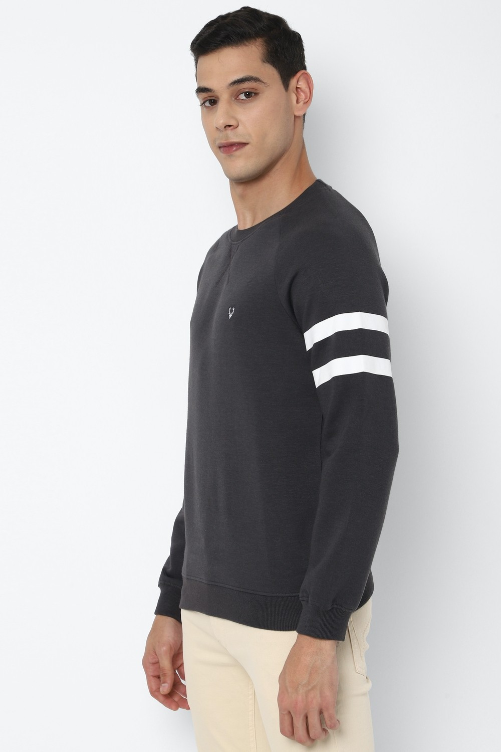 Image of Allen Solly Full Sleeve Solid Men Sweatshirt