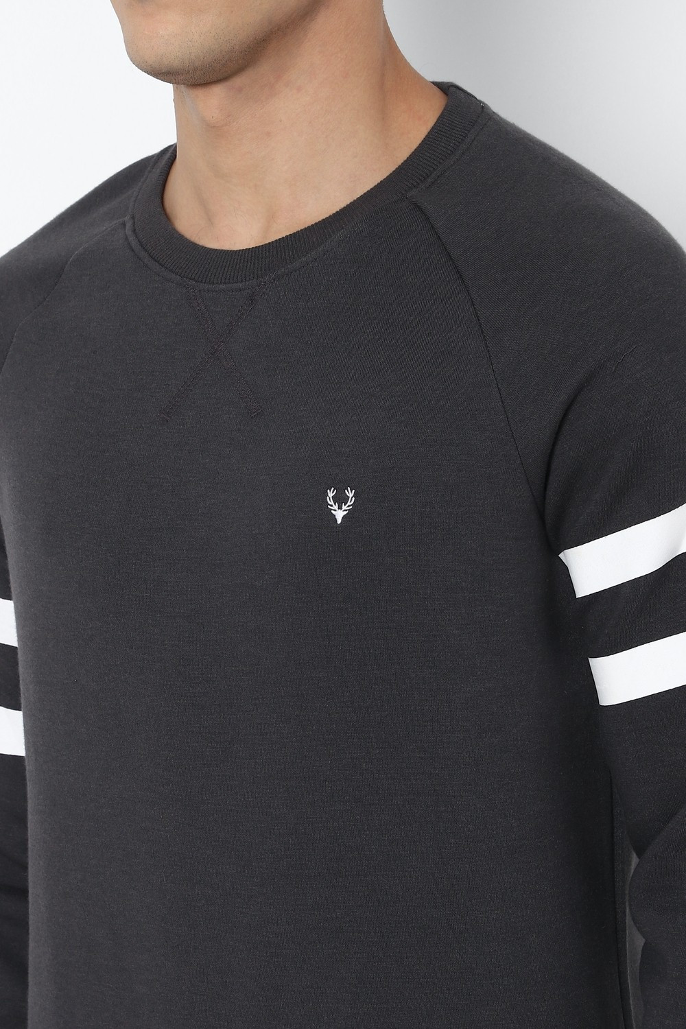 Image of Allen Solly Full Sleeve Solid Men Sweatshirt