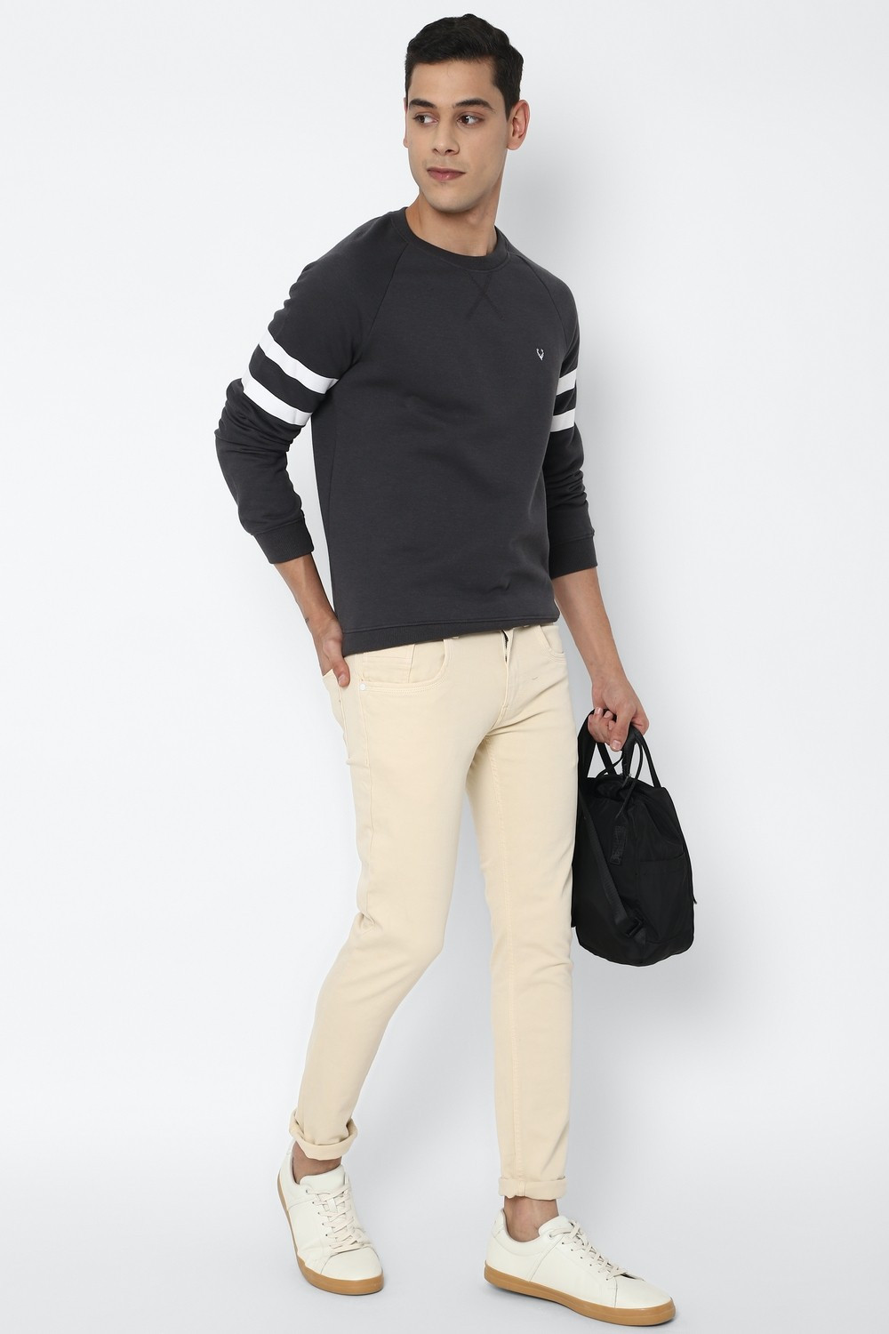 Image of Allen Solly Full Sleeve Solid Men Sweatshirt