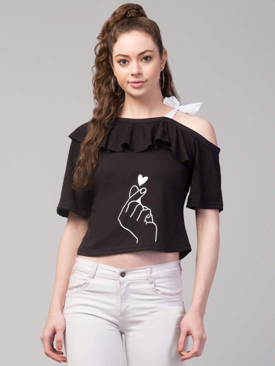 ANANTA DESIGN Casual Striped Women Black Top