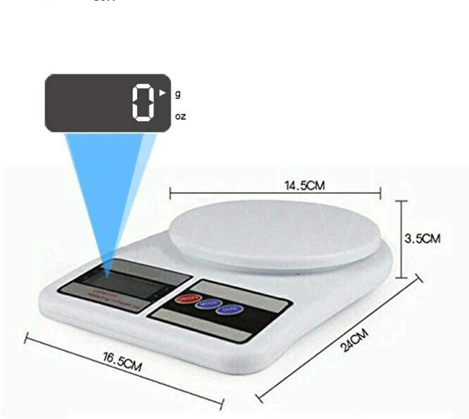 Image of My Machine Digital Kitchen Weighing Machine Multipurpse Electronic Weight Scale LCD Display Digital Kitchen Timer