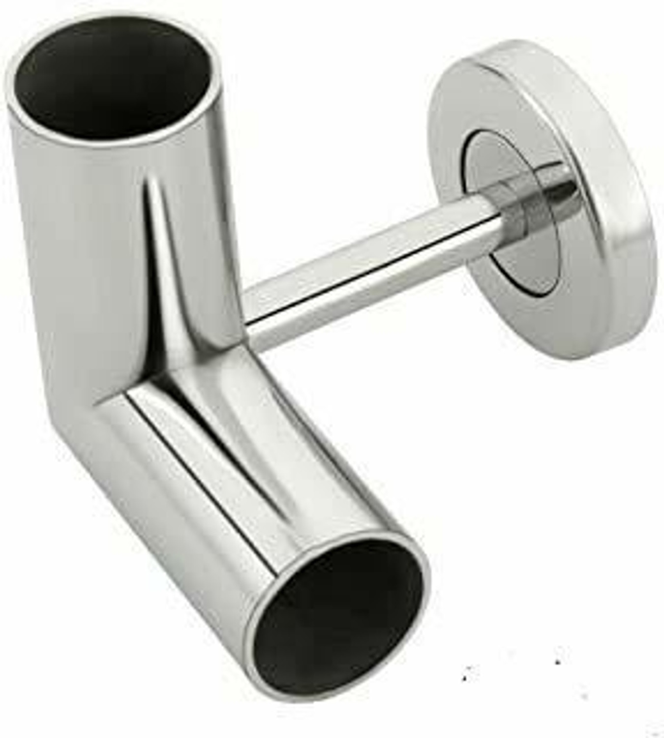 Image of VicTac Stainless Steel Pipe Corner Curtain Bracket ( Silver) Curtain Hook