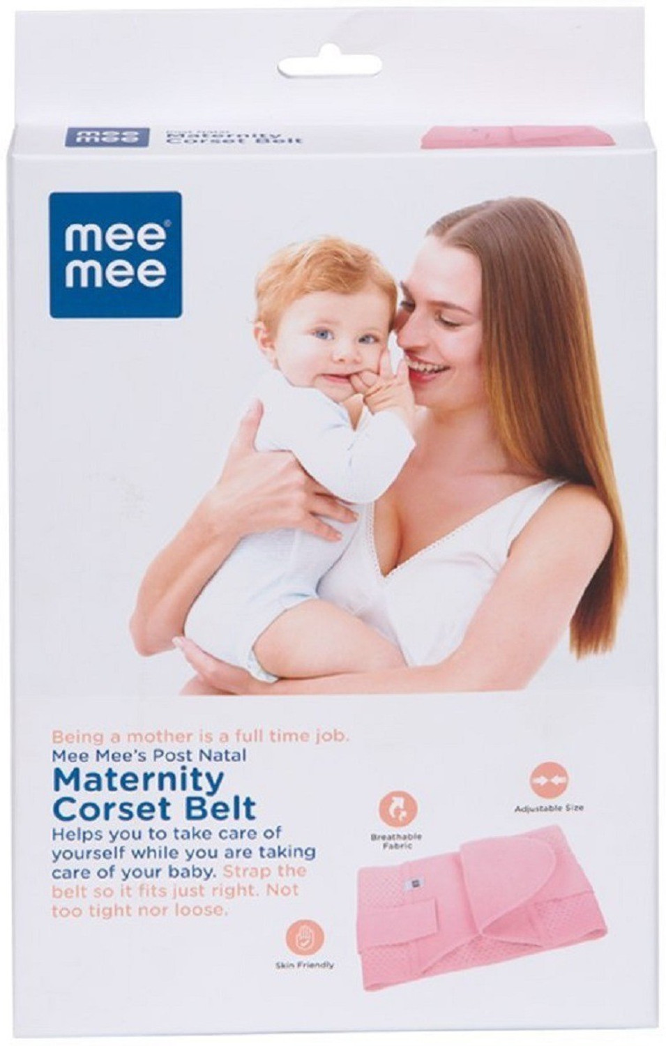 Image of MeeMee Mee Mee Post Natal Maternity Corset Belt - XXL (Pink)