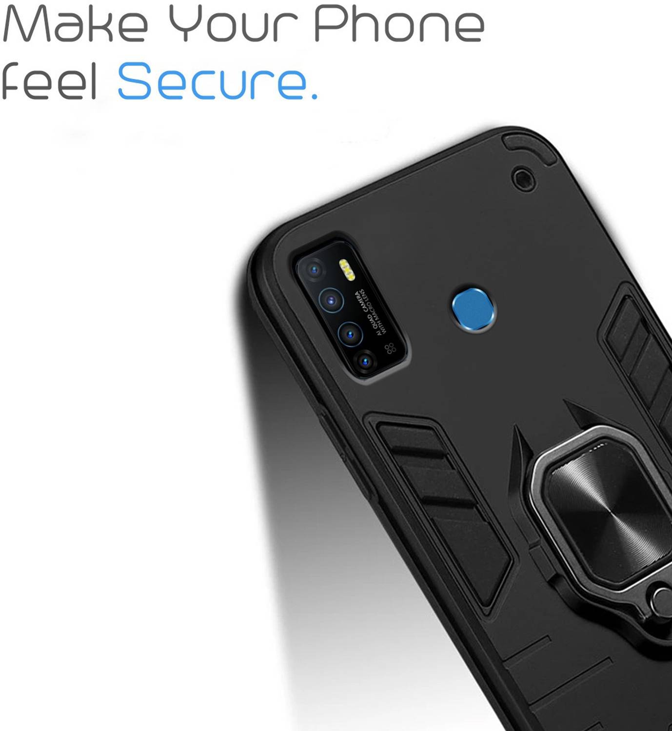 Meephone Back Cover for Infinix Hot 9 Black - Image 4