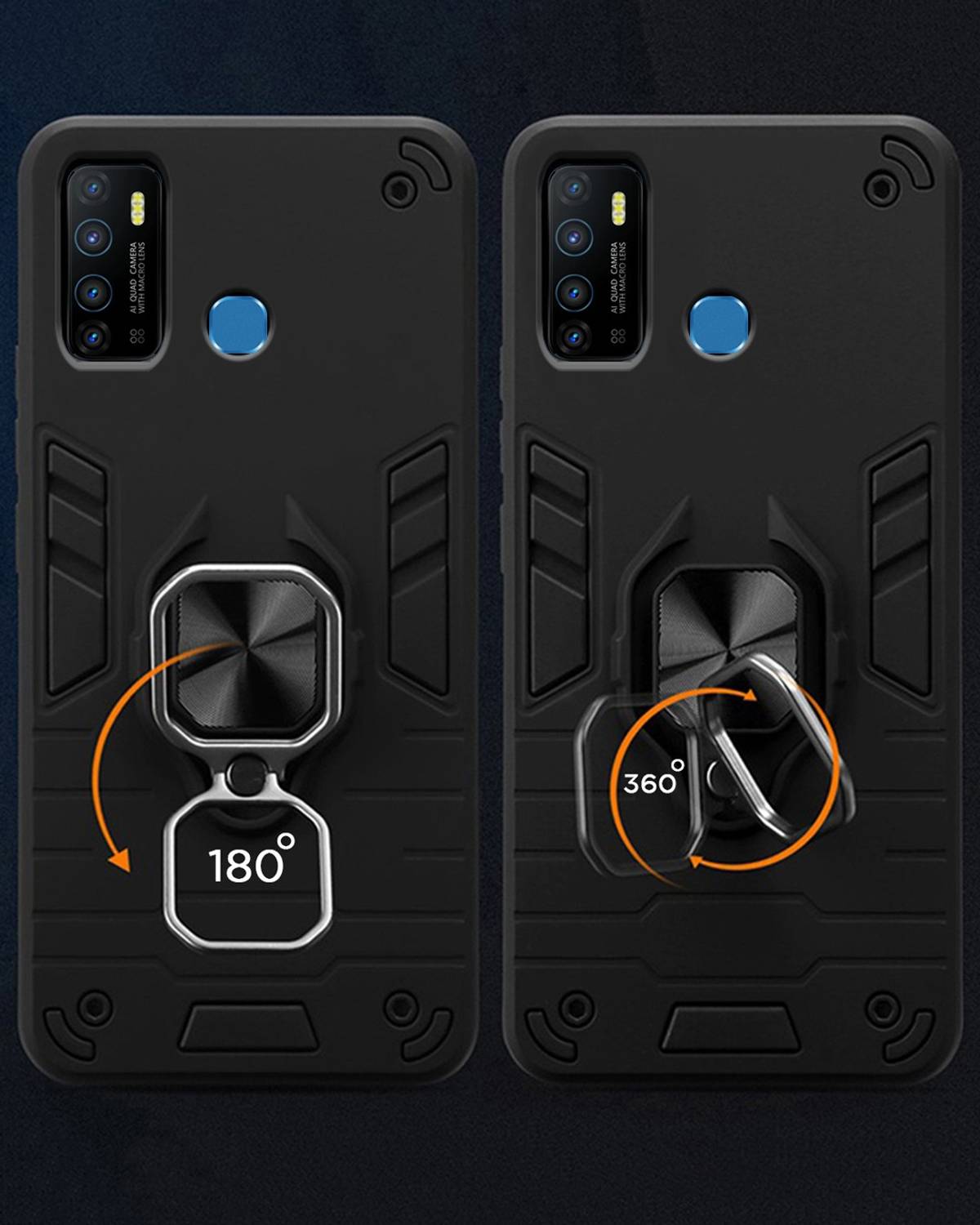 Meephone Back Cover for Infinix Hot 9 Black - Image 2