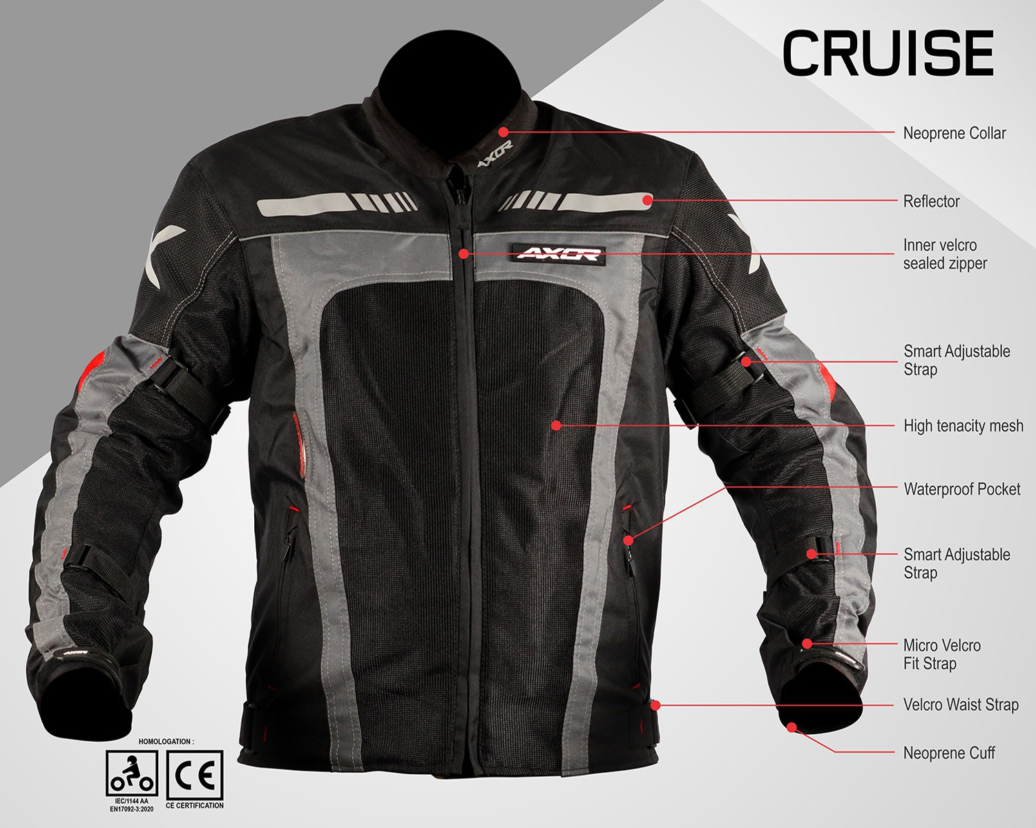 Image of Axor Cruise Riding Protective Jacket