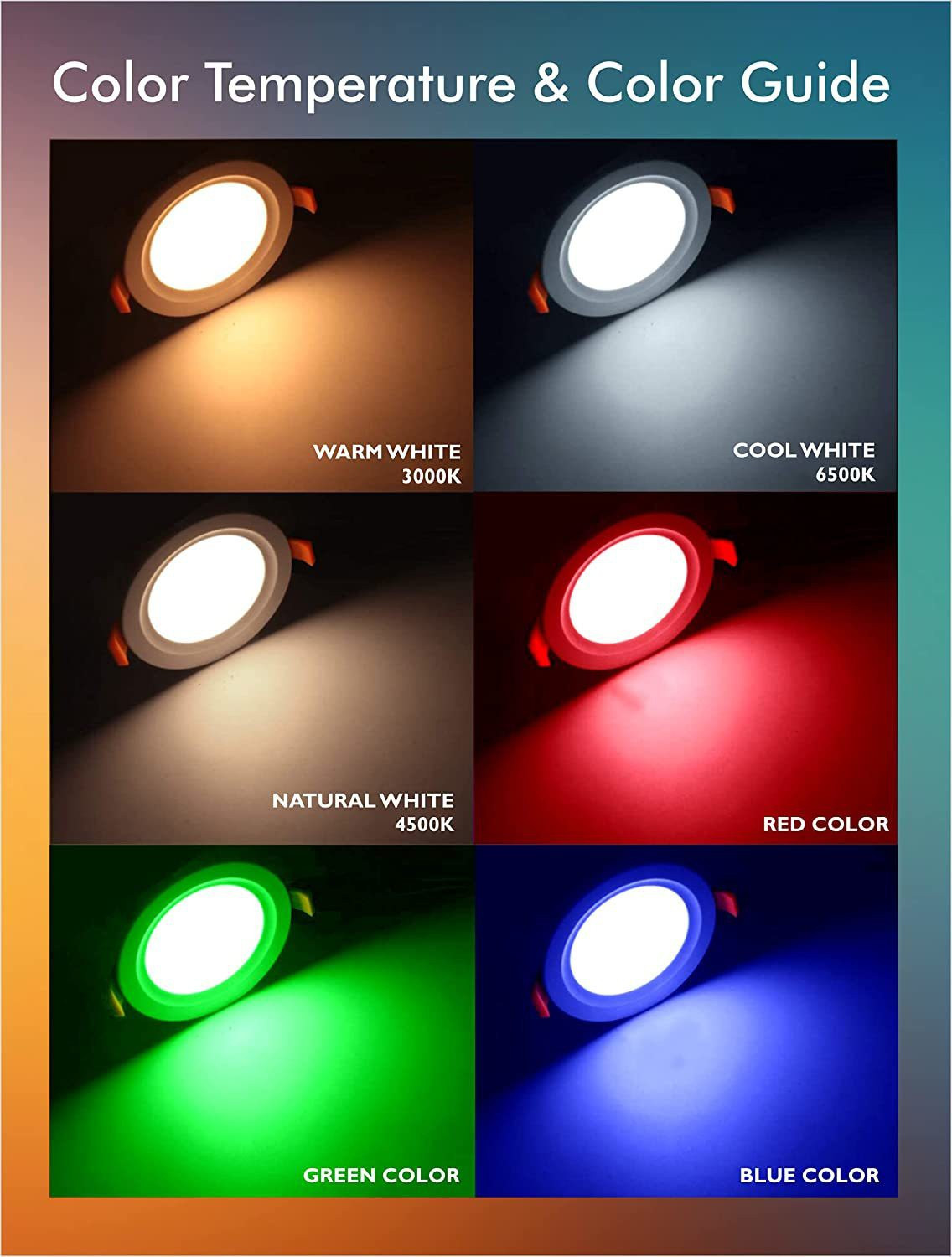 Image of ambert 3 watt led ceiling light pack of -5, white color Ceiling Light Ceiling Lamp (White)