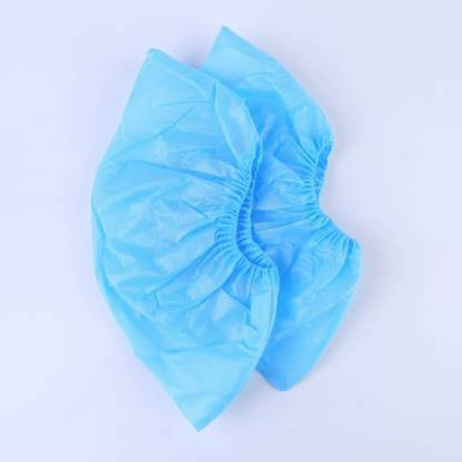 Amsp Disposable Medical Shoe Covers 100 Pcs Pack Plastic Blue Boots Shoe Cover