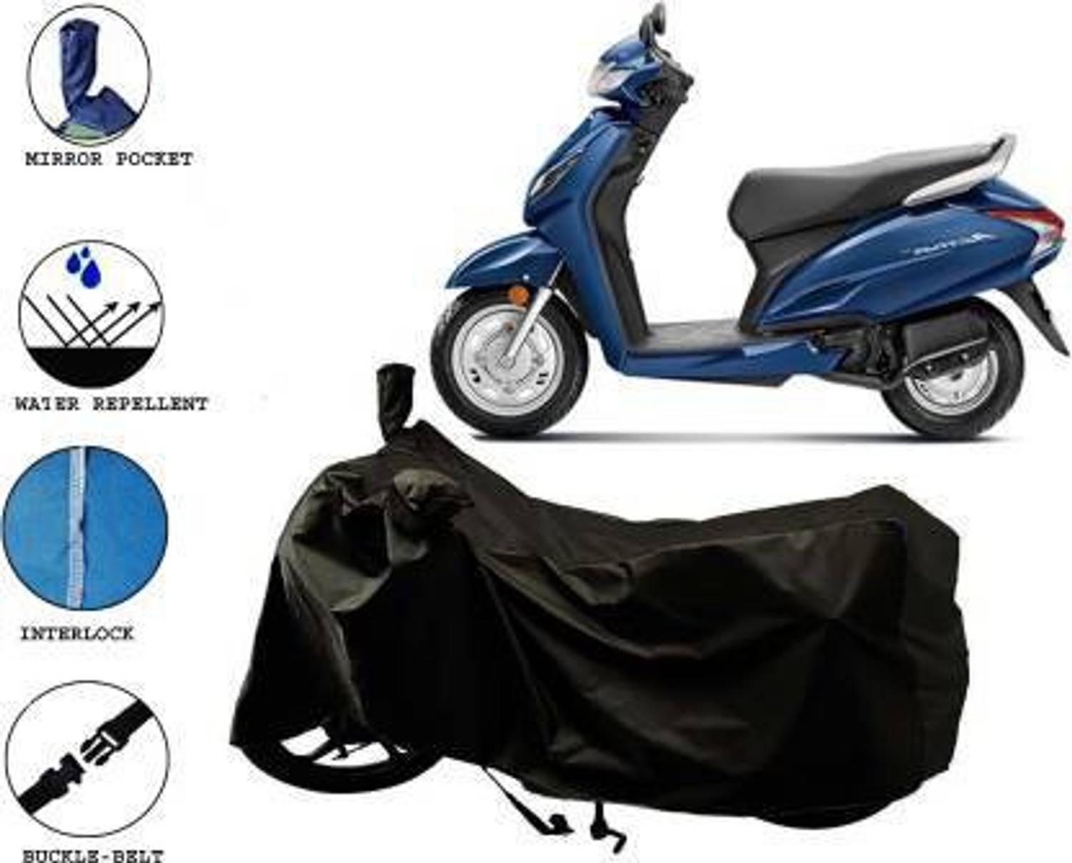 apnastore Waterproof Two Wheeler Cover for TVS, Bajaj, Suzuki, Triumph, TVS, Yamaha, Bajaj